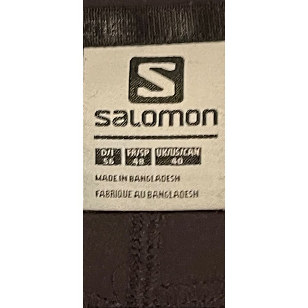 Salomon Mens Black For Advanced Skin Dry Warm Softshell Ski Pants Size 40 - Picture 8 of 16